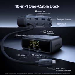 Baseus Spacemate RD1 Mini Dock 10-in-1 with Smart Display and Dual 4K 60Hz