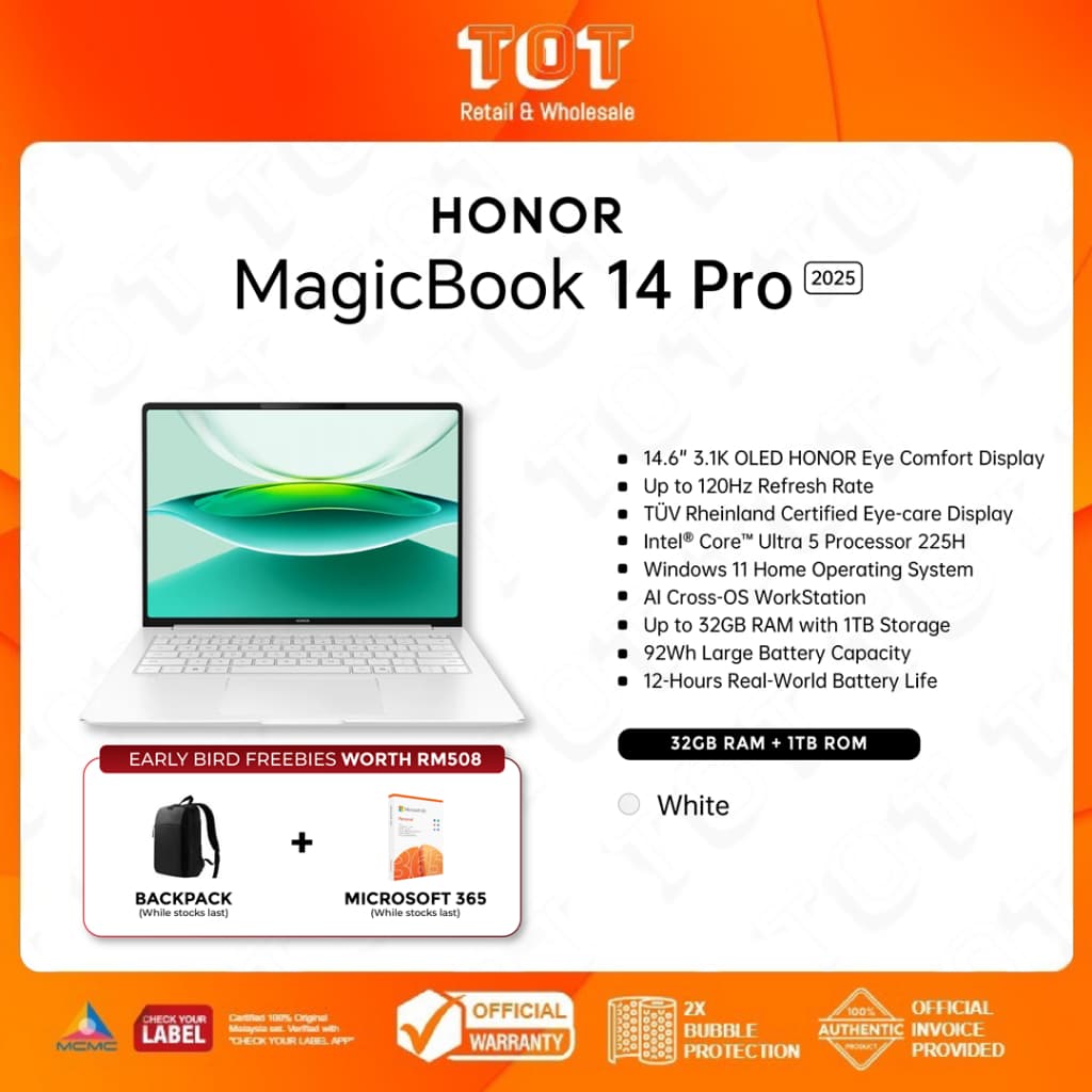 HONOR MagicBook Pro 14 2026 Announced With 3.1K OLED Display and Intel X9 CPU