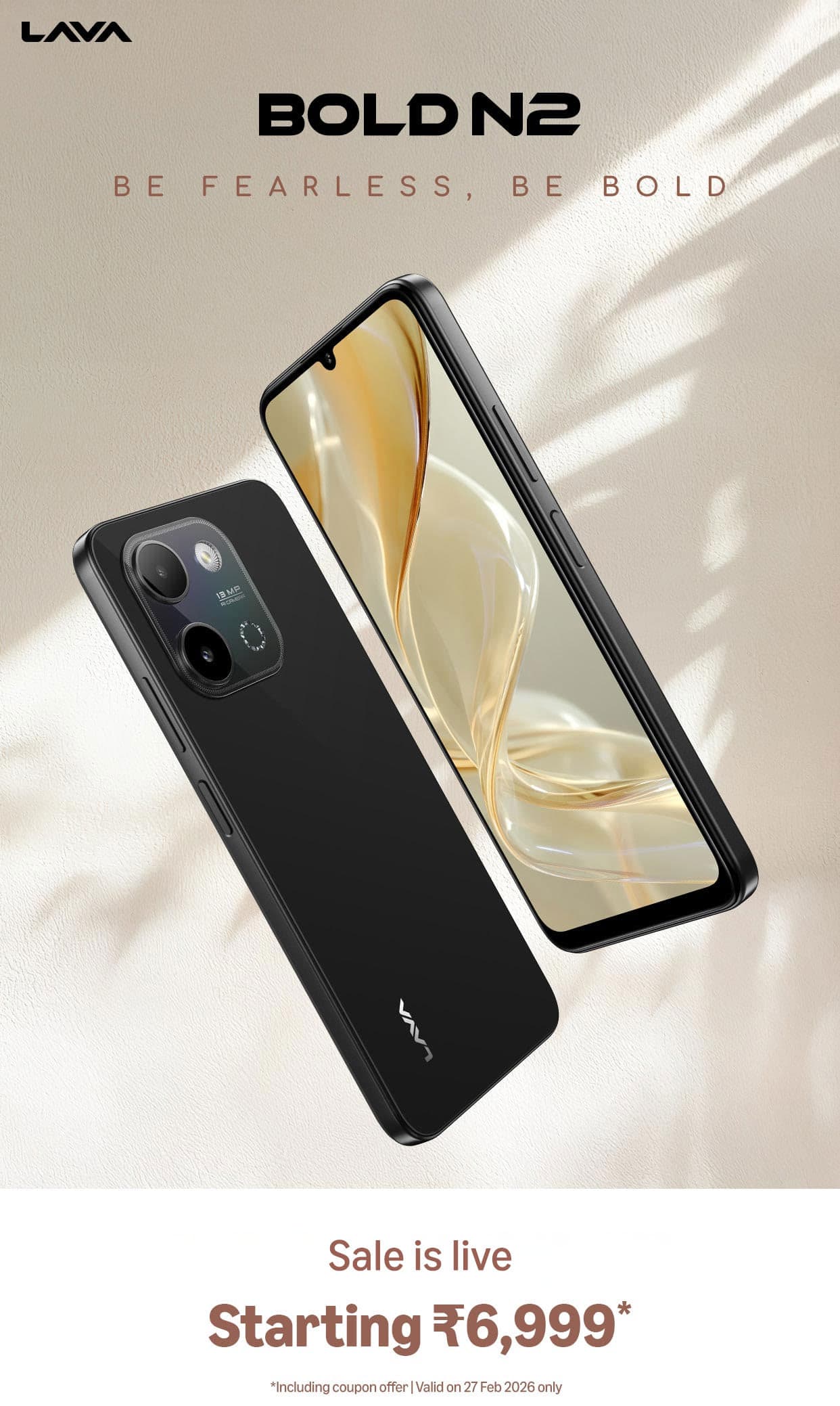 Lava Bold N2 Launched in India with 5000mAh Battery at Rs 7,499