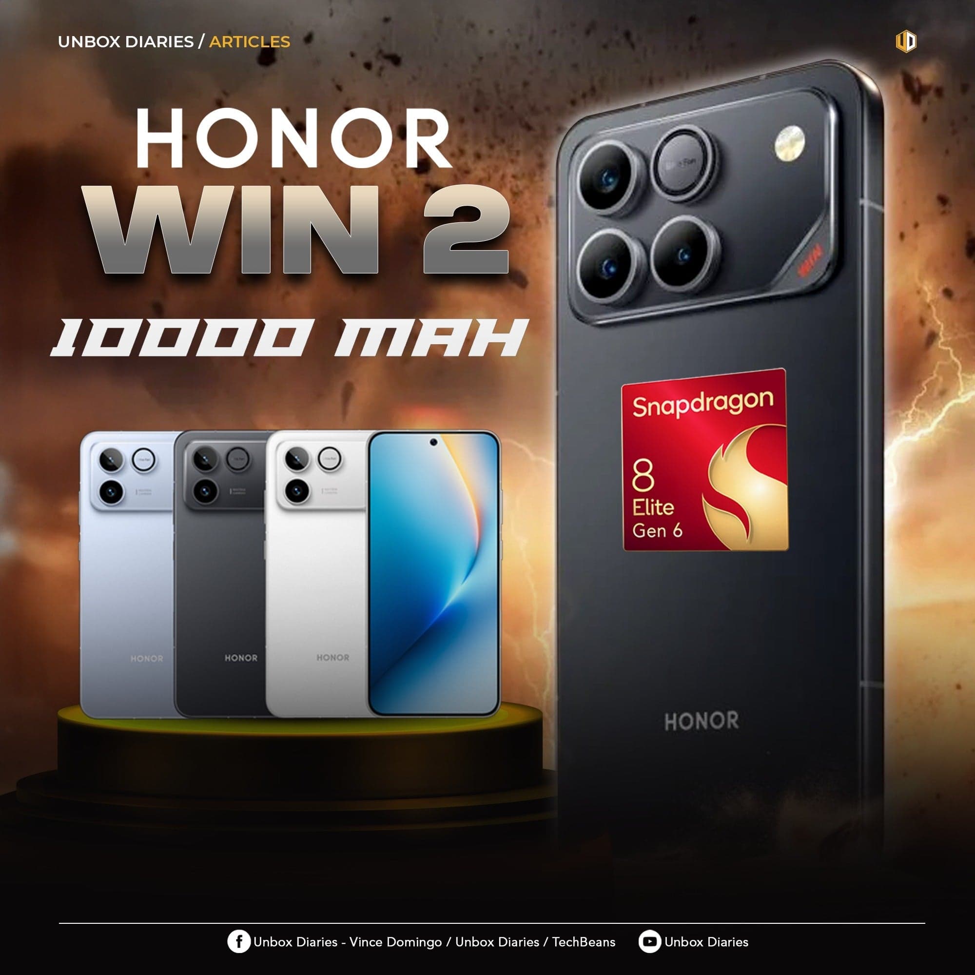 Honor Win 2 Series Leak: Snapdragon 8 Elite Gen 5 and 10,000mAh Battery