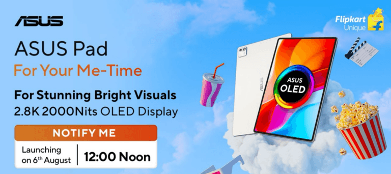 Asus Pad Returns to India with 2.8K OLED Display and Dimensity 8300 Chip