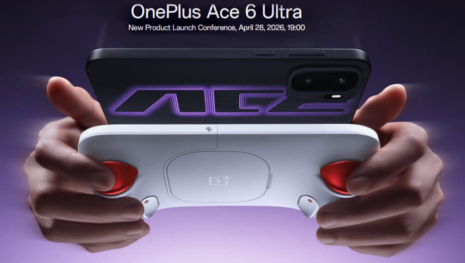 OnePlus Ace6 Ultra Launching April 28 with Gaming Controller