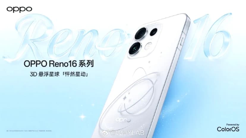 OPPO Reno16 Series Leaks: 7000mAh Battery, Dimensity 9500s Chipset