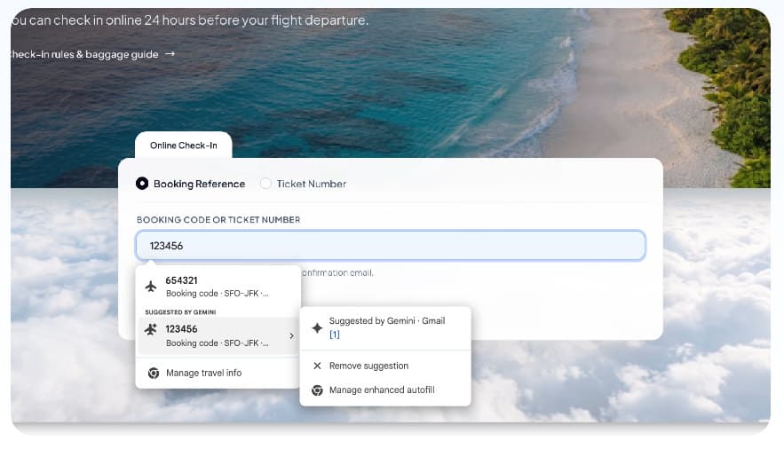 Google Chrome Autofill Gets Gmail Integration Via Gemini in US