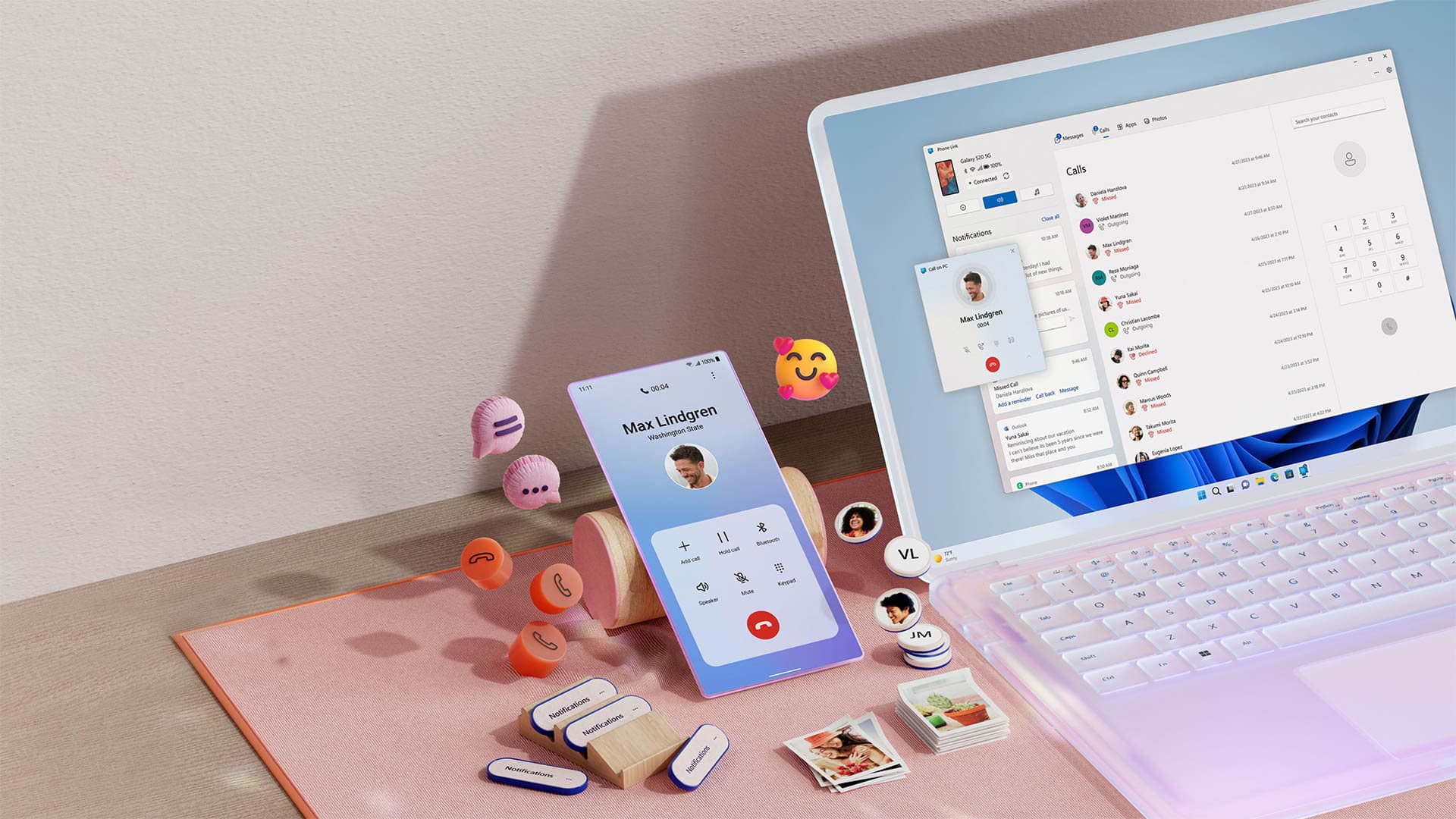 Microsoft Phone Link Brings Notifications and Calls to Windows Desktop
