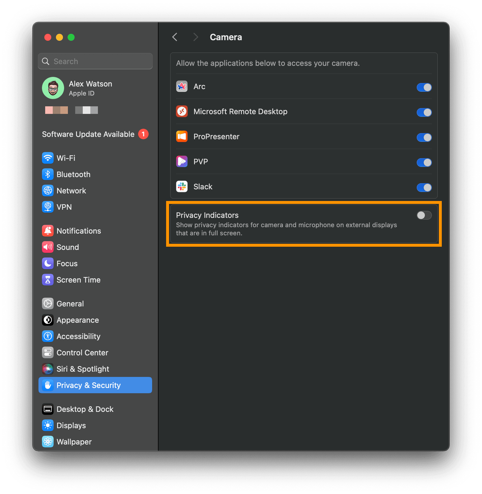 Mac Privacy Indicators: How to Disable Green and Orange Dots on External Displays