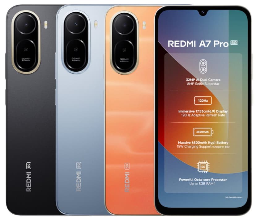 Redmi A7 Pro 5G Launched in India with 6.9-inch 120Hz Display and 6300mAh Battery
