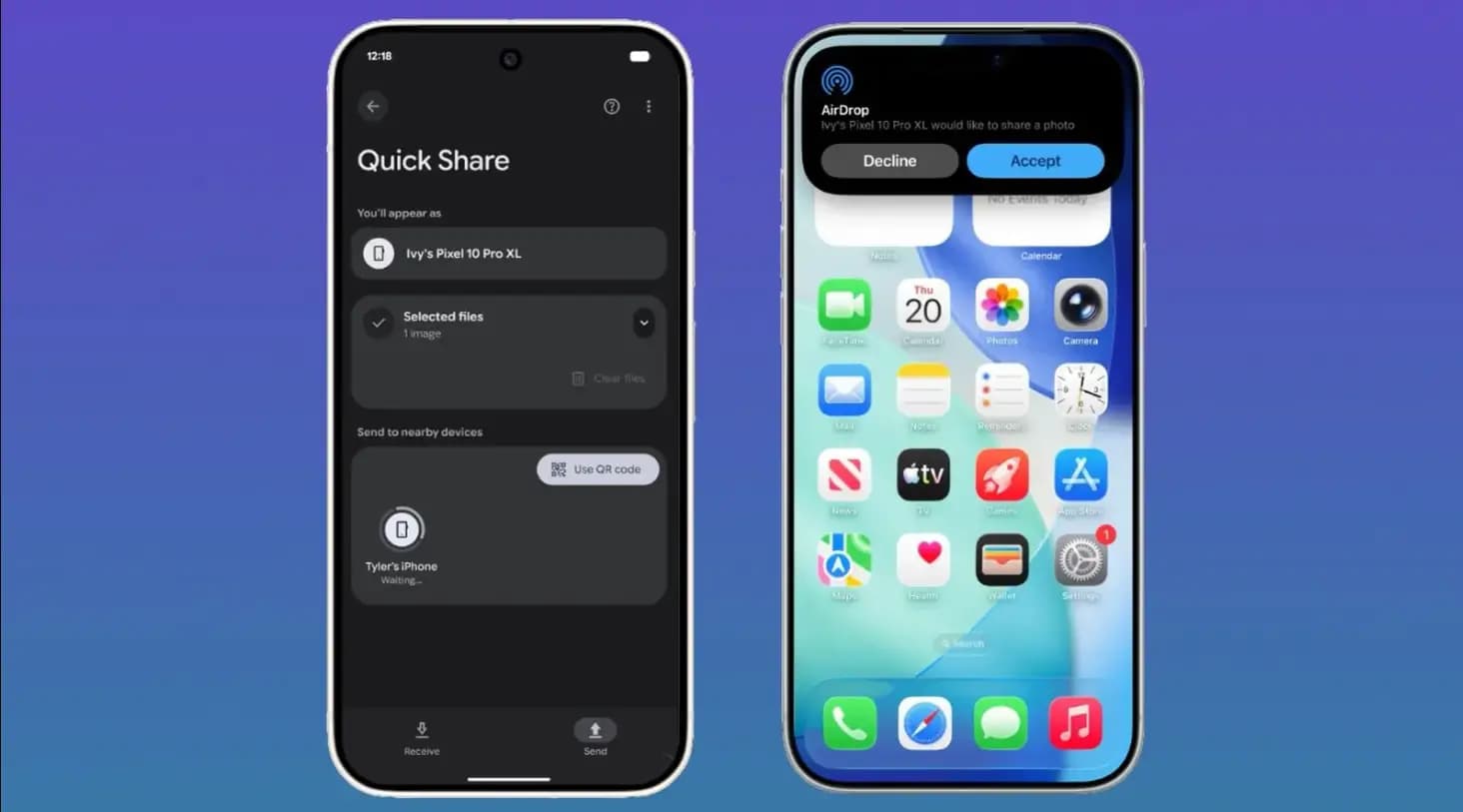 Galaxy A56 and A57 owners can now send files to iPhones, and here's how to turn it on