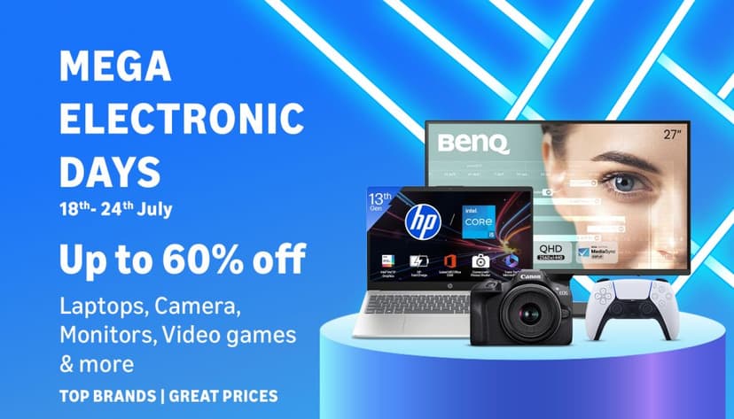 Amazon Mega Electronic Days Sale: Laptop and Tablet Deals Up to 60% Off